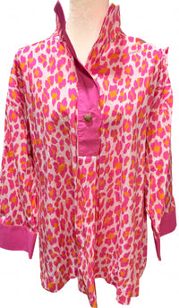 Entro - Leopard Print 3/4 Sleeve Top