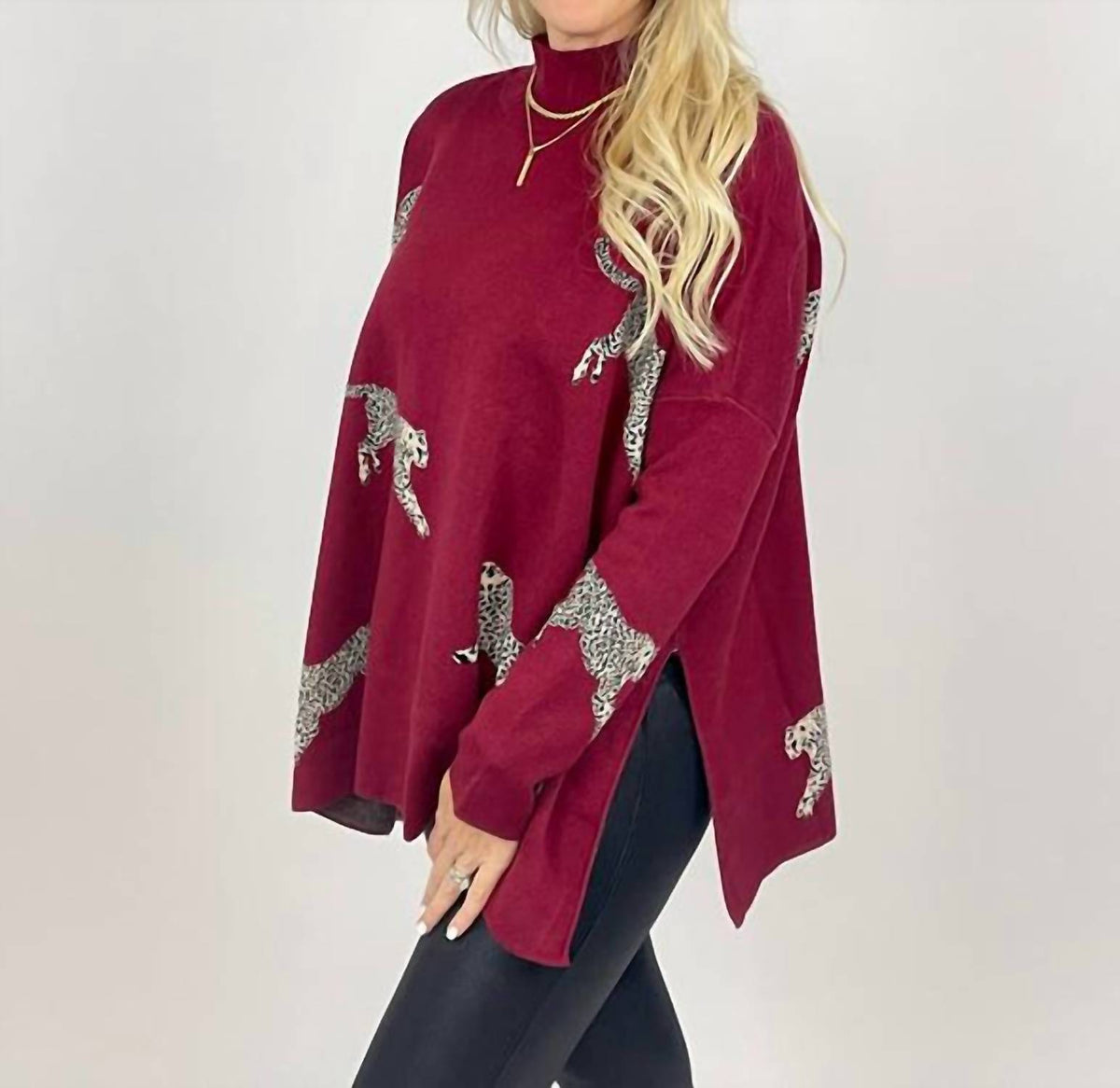 Entro - Leopard Sweater Top