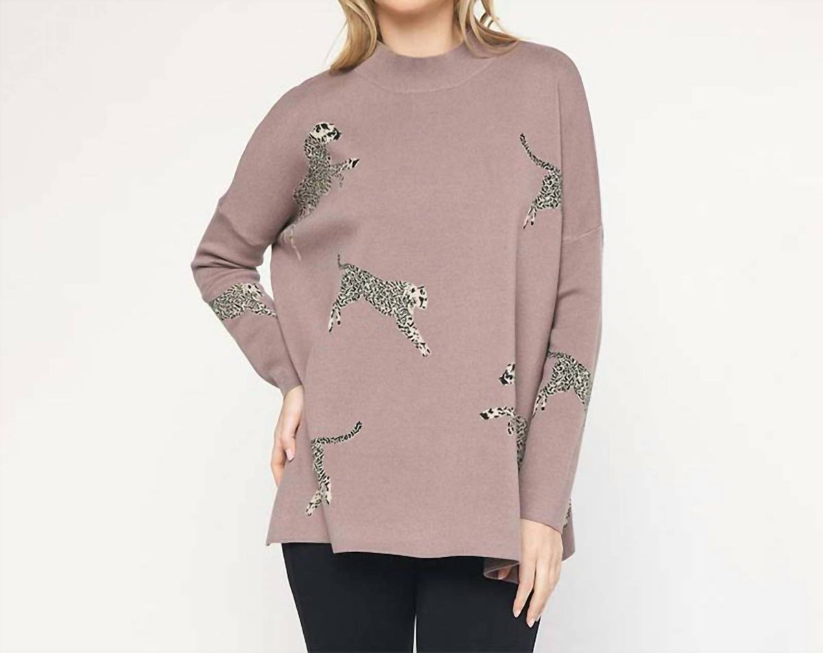 Entro - Leopard Sweater Top