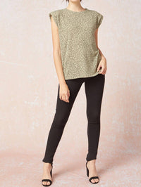 Entro - Leopard Tonal Top - animal - blouses - clothing