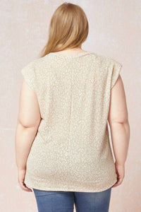 Entro - Leopard Tonal Top - beige - blouses - clothing
