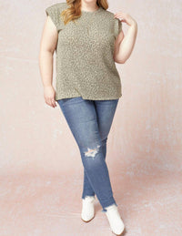 Entro - Leopard Tonal Top - animal - blouses - clothing