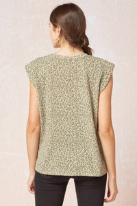 Entro - Leopard Tonal Top - animal - blouses - clothing