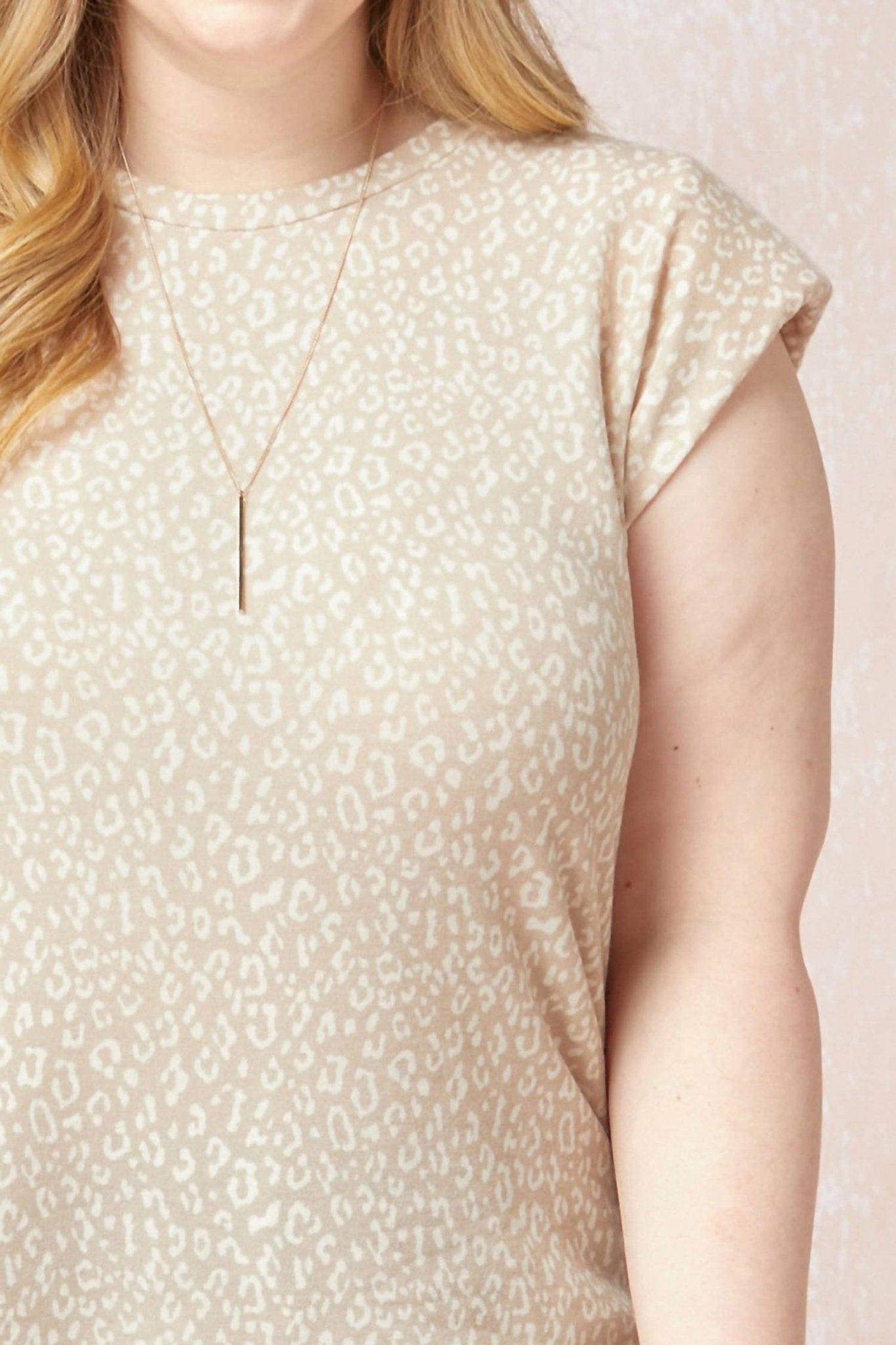 Entro - Leopard Tonal Top - beige - blouses - clothing