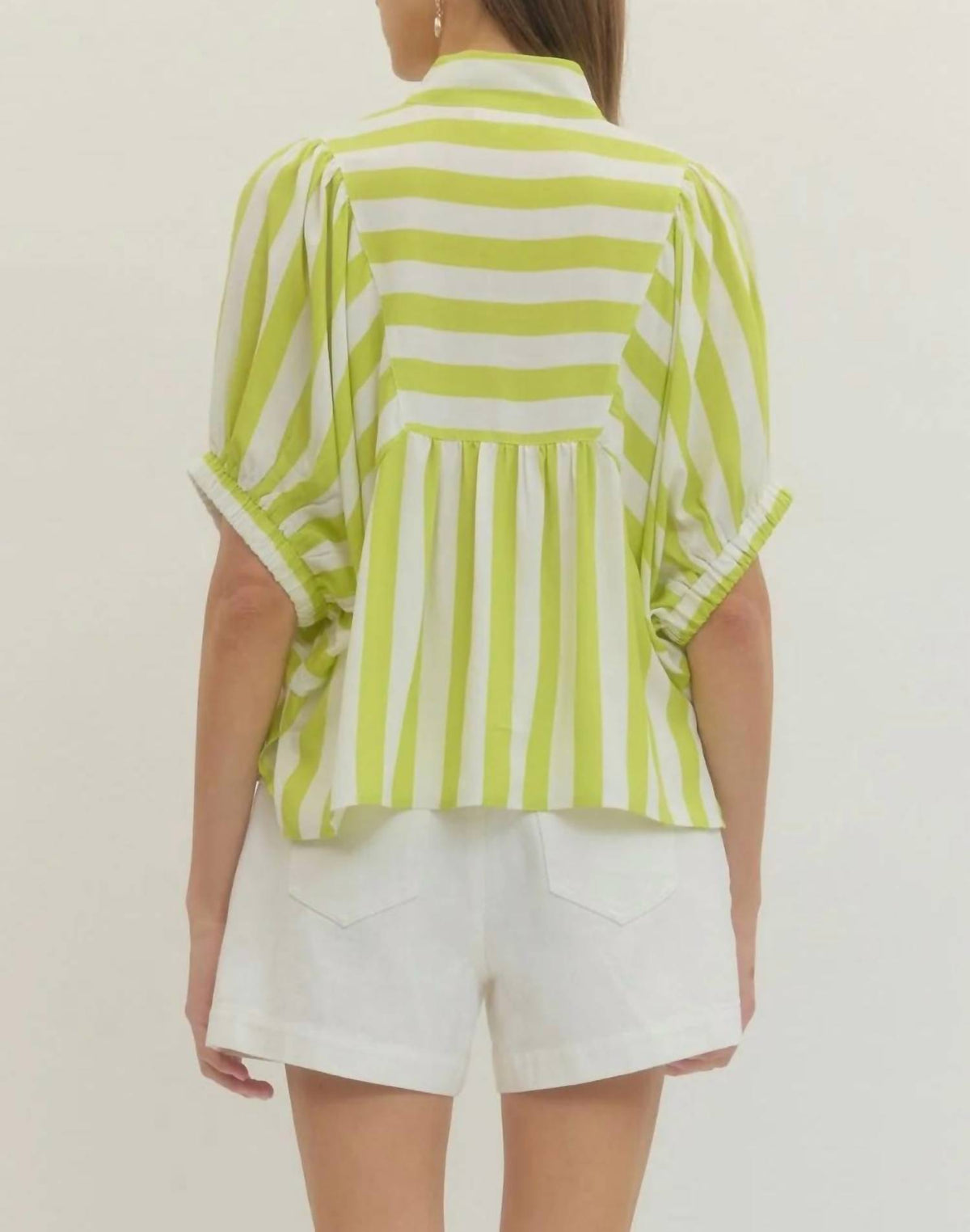 Entro - Limeaide Stripe Blouse