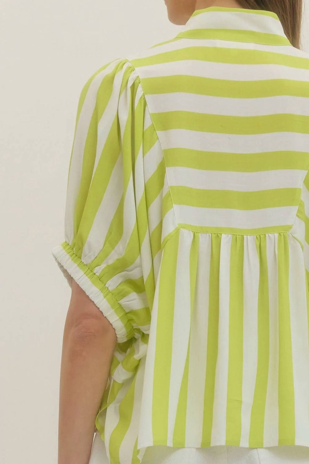 Entro - Limeaide Stripe Blouse