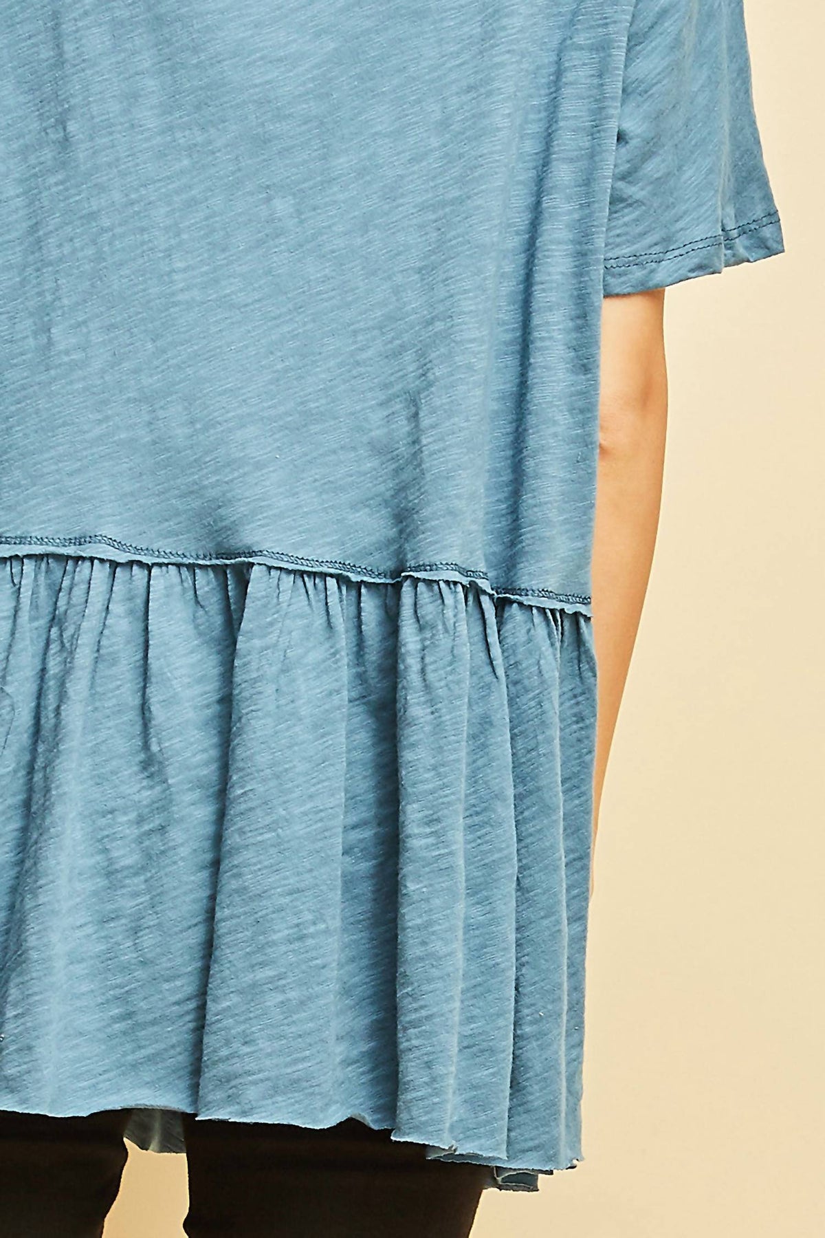 Entro - Love Graphic Peplum Top