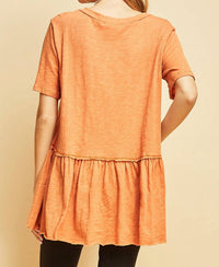Entro - Love Graphic Peplum Top