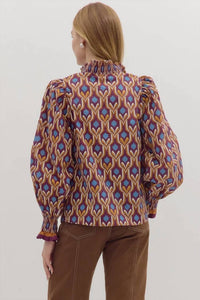 Entro - Marigold Mirage Print Top