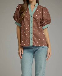 Entro - Meridian Dot Print Top