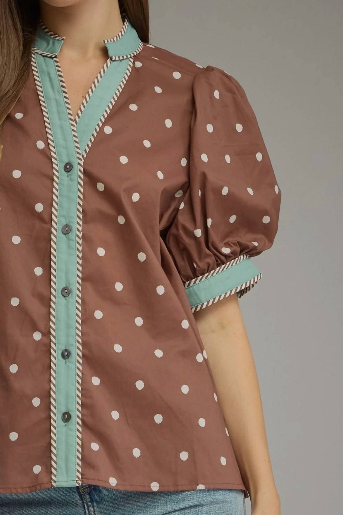 Entro - Meridian Dot Print Top