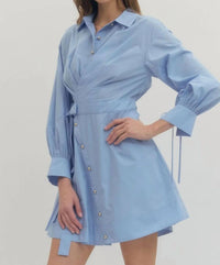 Entro - Mini Wrapped Long Sleeve Dress