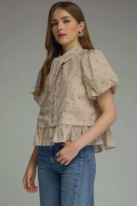 Entro - Natalie Puff Sleeves Top
