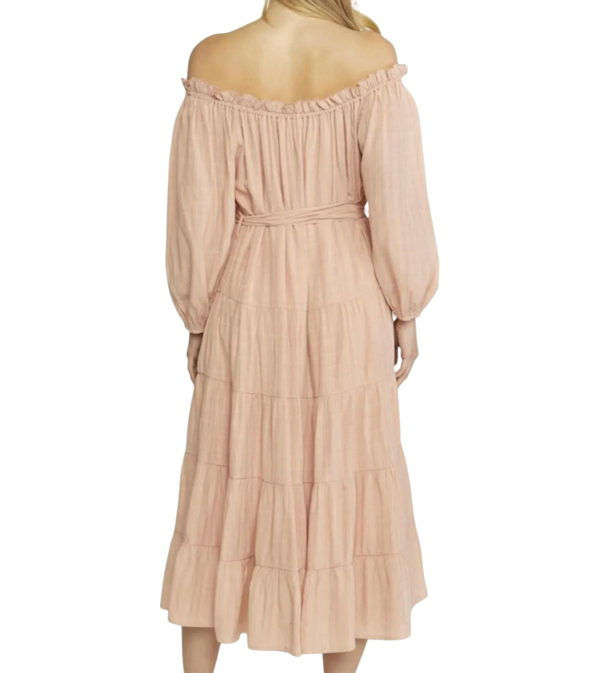 Entro - Off-the-shoulder Midi Dress