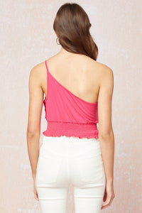 Entro - One Shoulder Crop Top