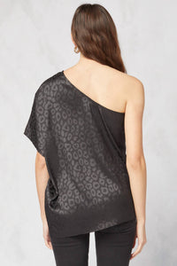 Entro - One Shoulder Leopard Top