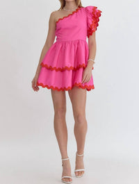 Entro - One Shoulder Valentine Mini Dress - clothing - dresses - mini