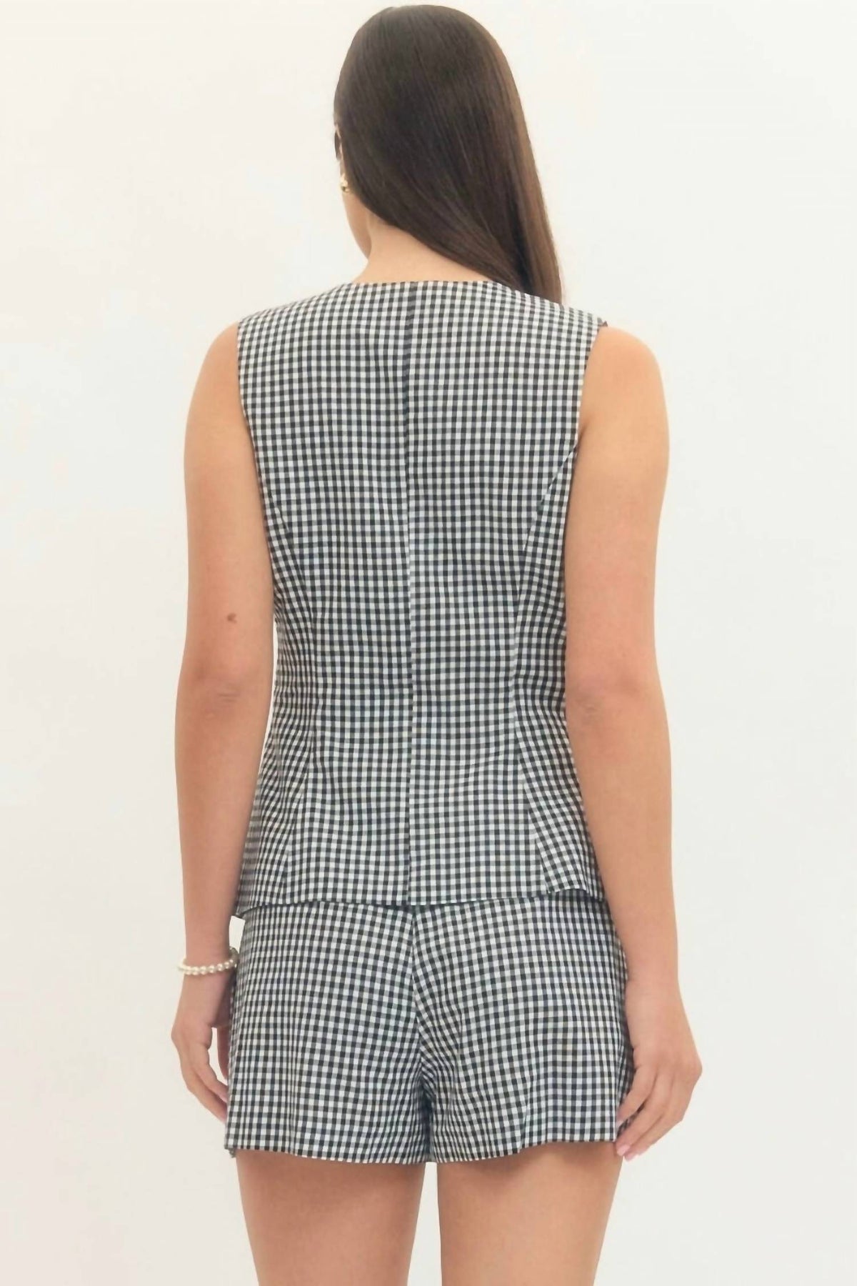 Entro - Pamela Gingham Sleeveless Romper