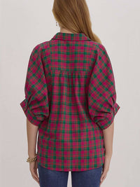 Entro - Plaid Oversized Top