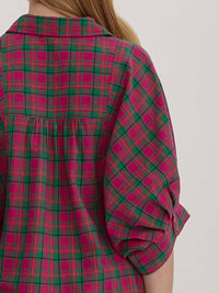 Entro - Plaid Oversized Top