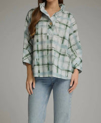 Entro - Plaid Popover Shirt
