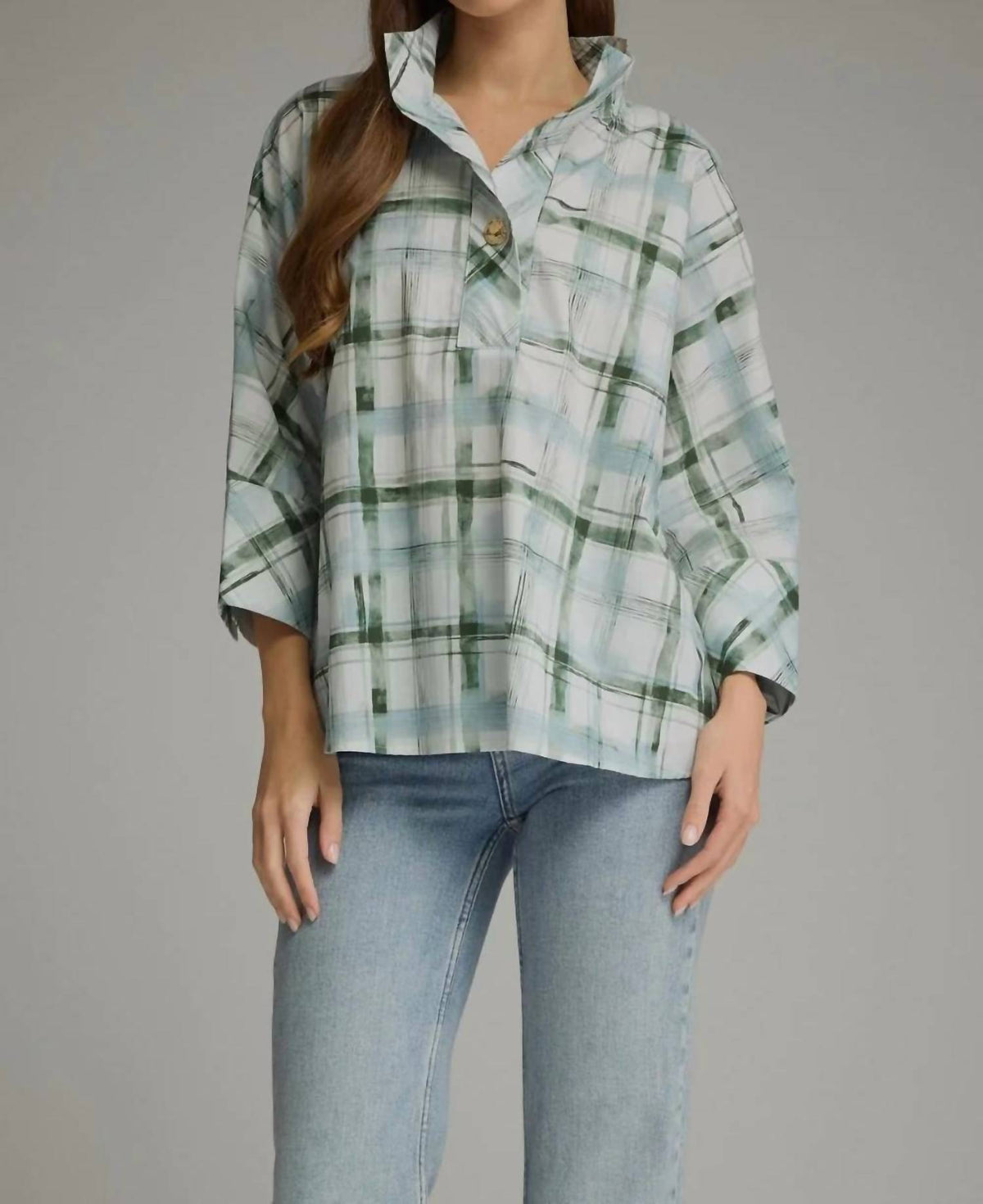 Entro - Plaid Popover Shirt