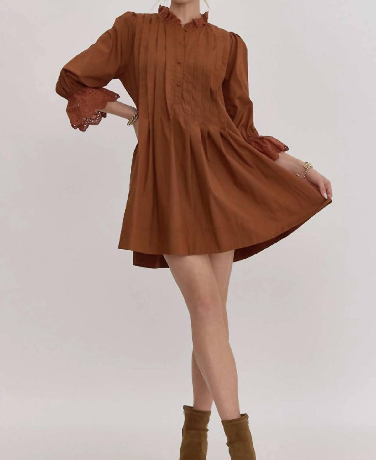 Entro - Pleated Mini Dress