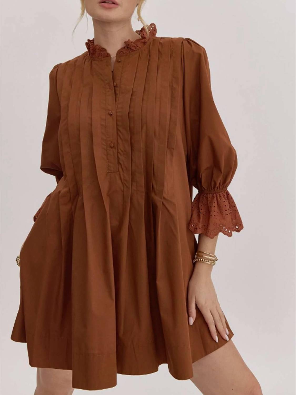 Entro - Pleated Mini Dress