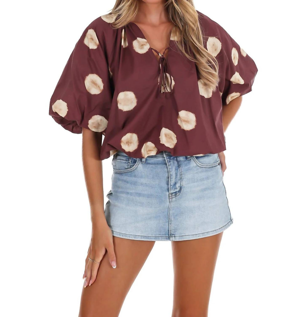 Entro - Put Together Polka Dot Top