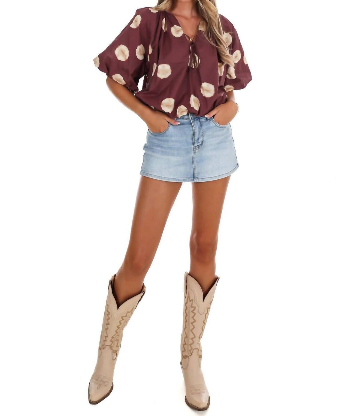 Entro - Put Together Polka Dot Top