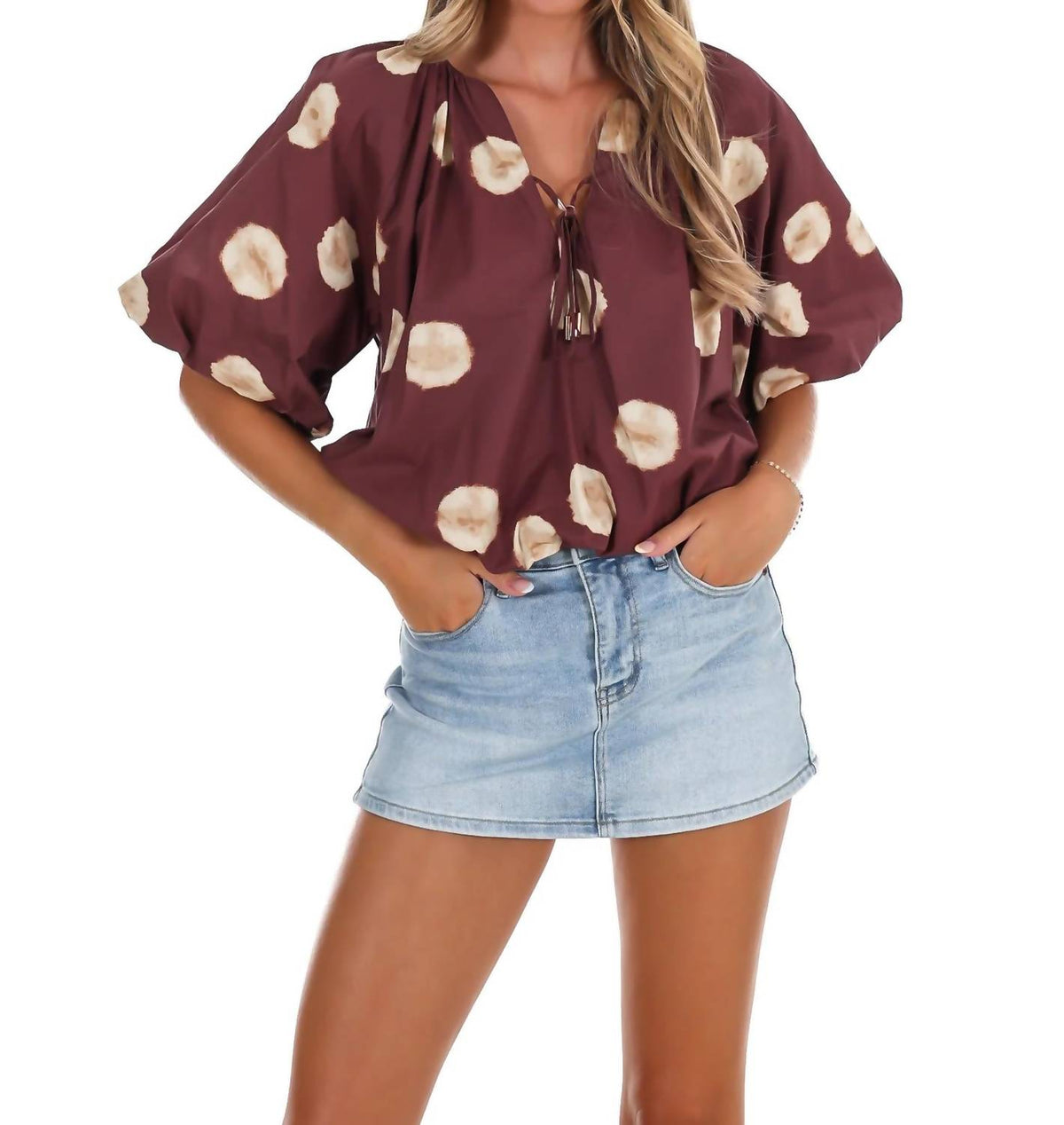 Entro - Put Together Polka Dot Top