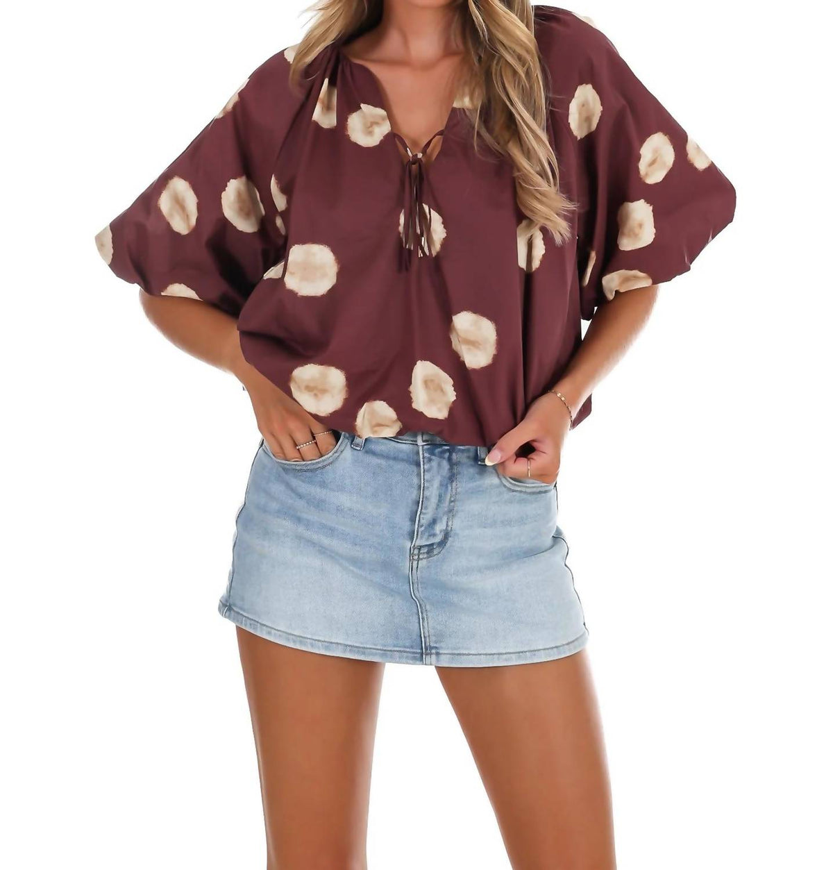 Entro - Put Together Polka Dot Top
