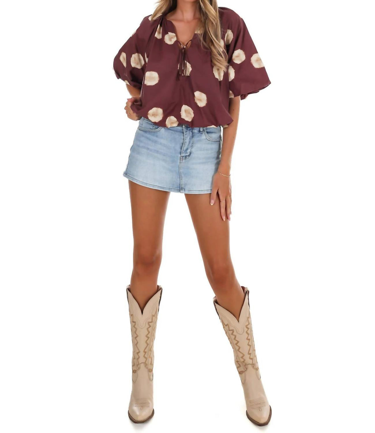 Entro - Put Together Polka Dot Top