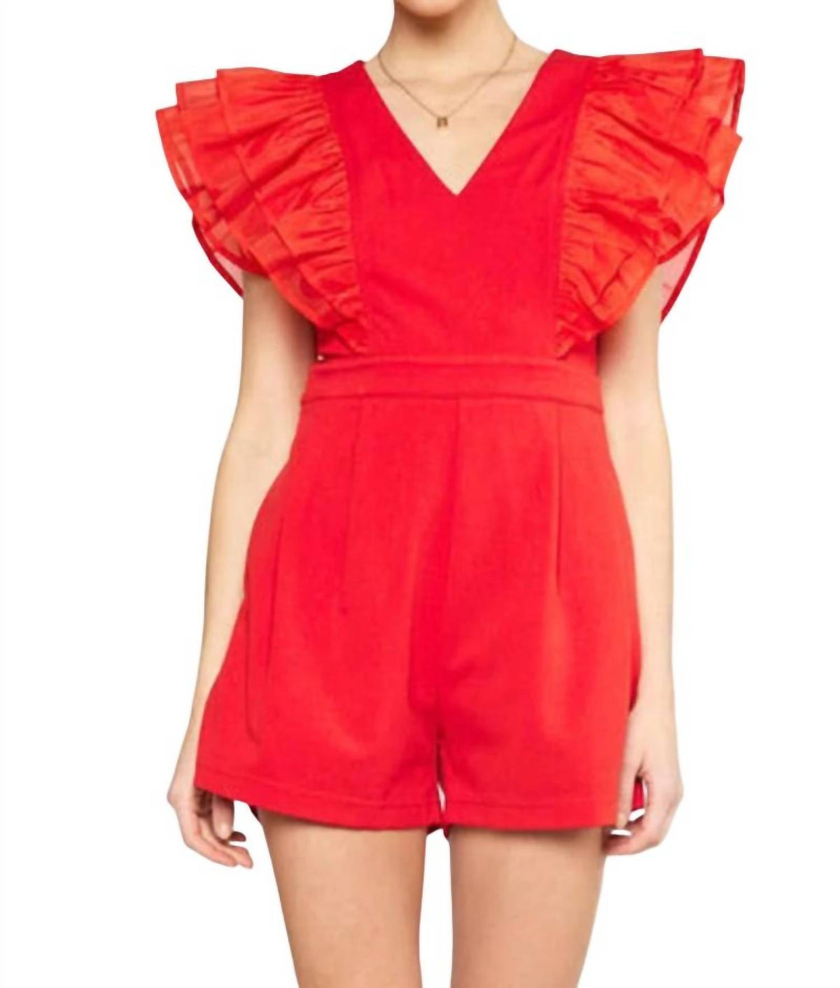 Entro - Ruby Ruffle Sleeves Romper
