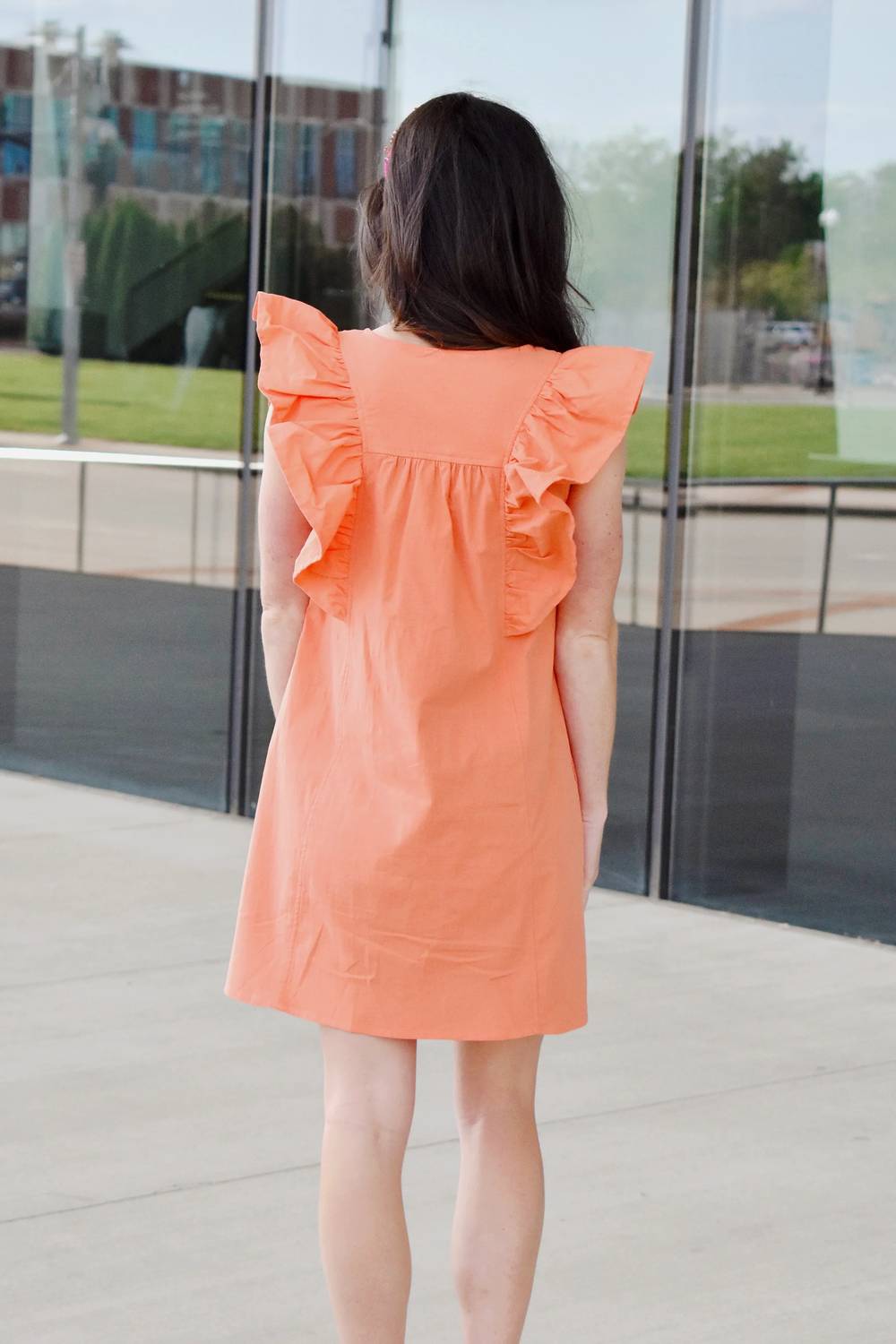 Entro - Ruffle Button Up Mini Dress