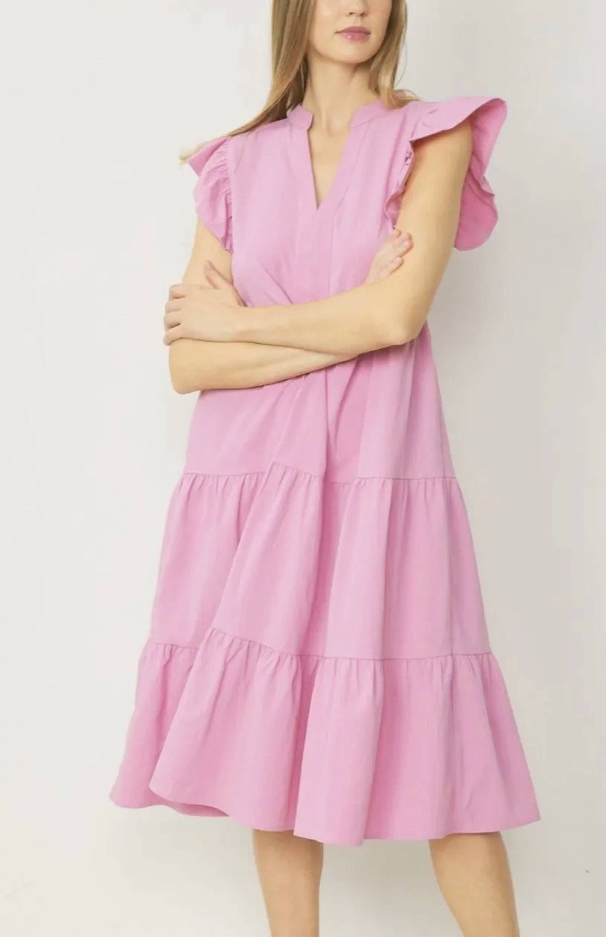 Entro - Ruffle Midi Dress