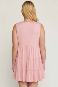 Entro - Ruffle Tiered Short Dress Plus