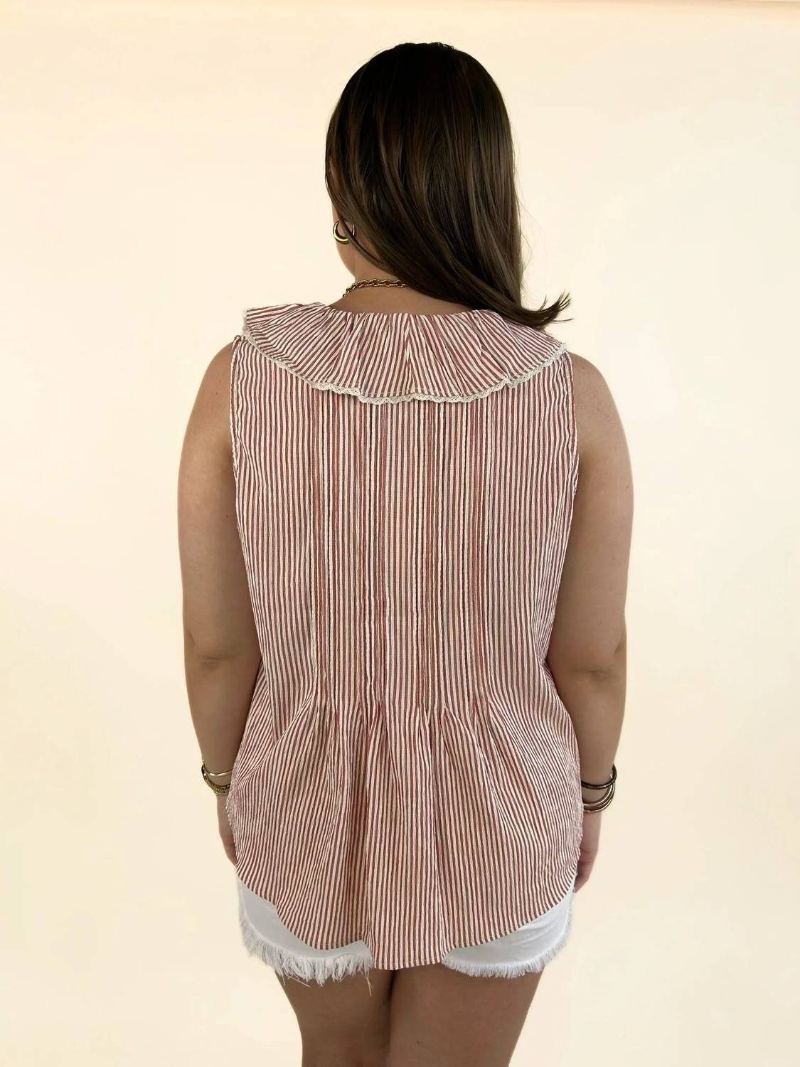 Entro - Sancia Stripe Sleeveless Top