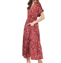 Entro - Satin Printed Midi Dress