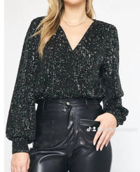 Entro - Sequin Long Sleeve Bodysuit