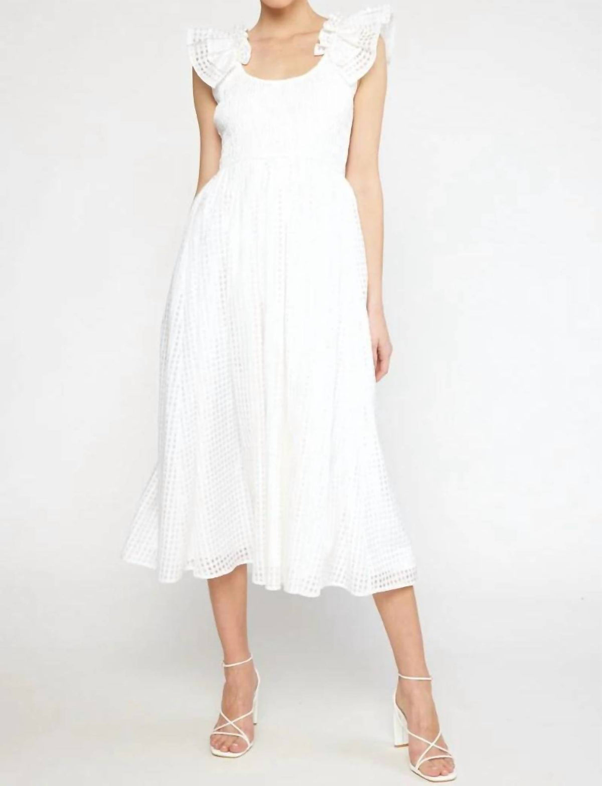 Entro - Shadow Grid Midi Dress