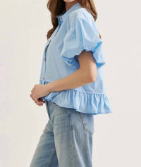 Entro - Short Sleeve Peplum Top