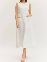 Entro - Sleeveless Denim Midi Dress
