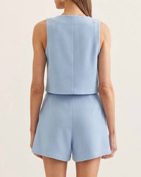 Entro - Solid Sleeveless Knit Set