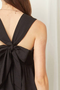 Entro - Square Neck Babydoll Top - black - blouses - clothing