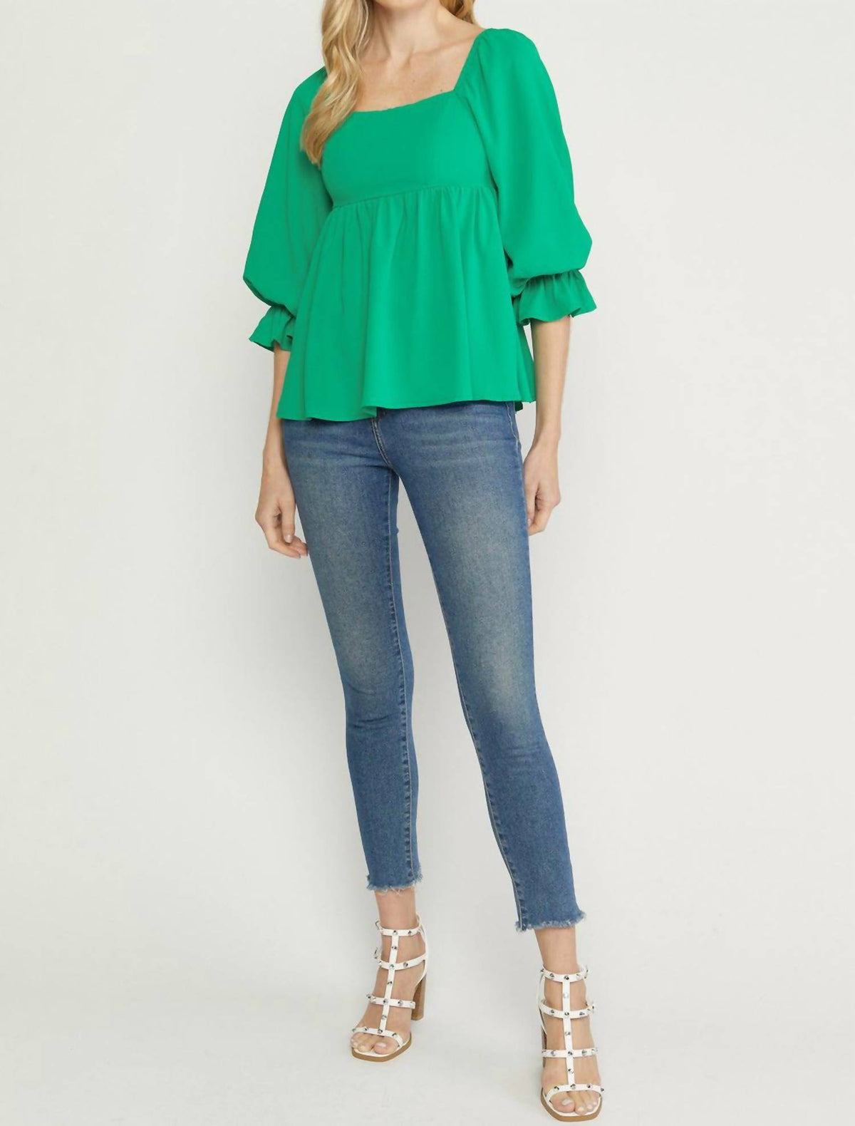 Entro - Square Neck Babydoll Top