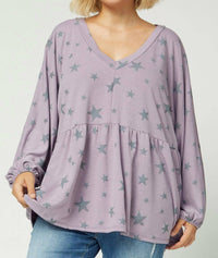 Entro - Star Peplum Top