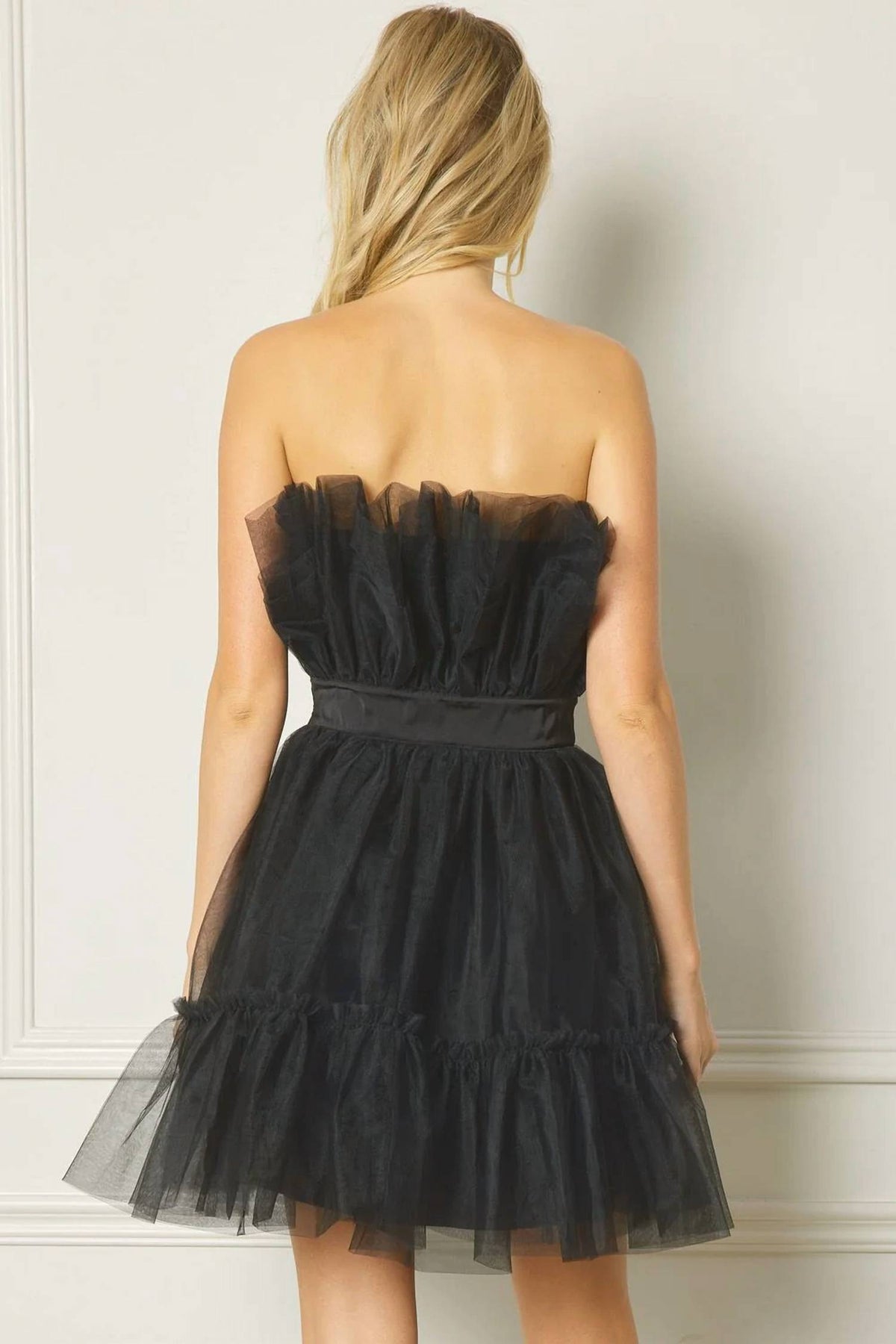 Entro - Strapless Tulle Dress