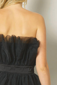 Entro - Strapless Tulle Dress