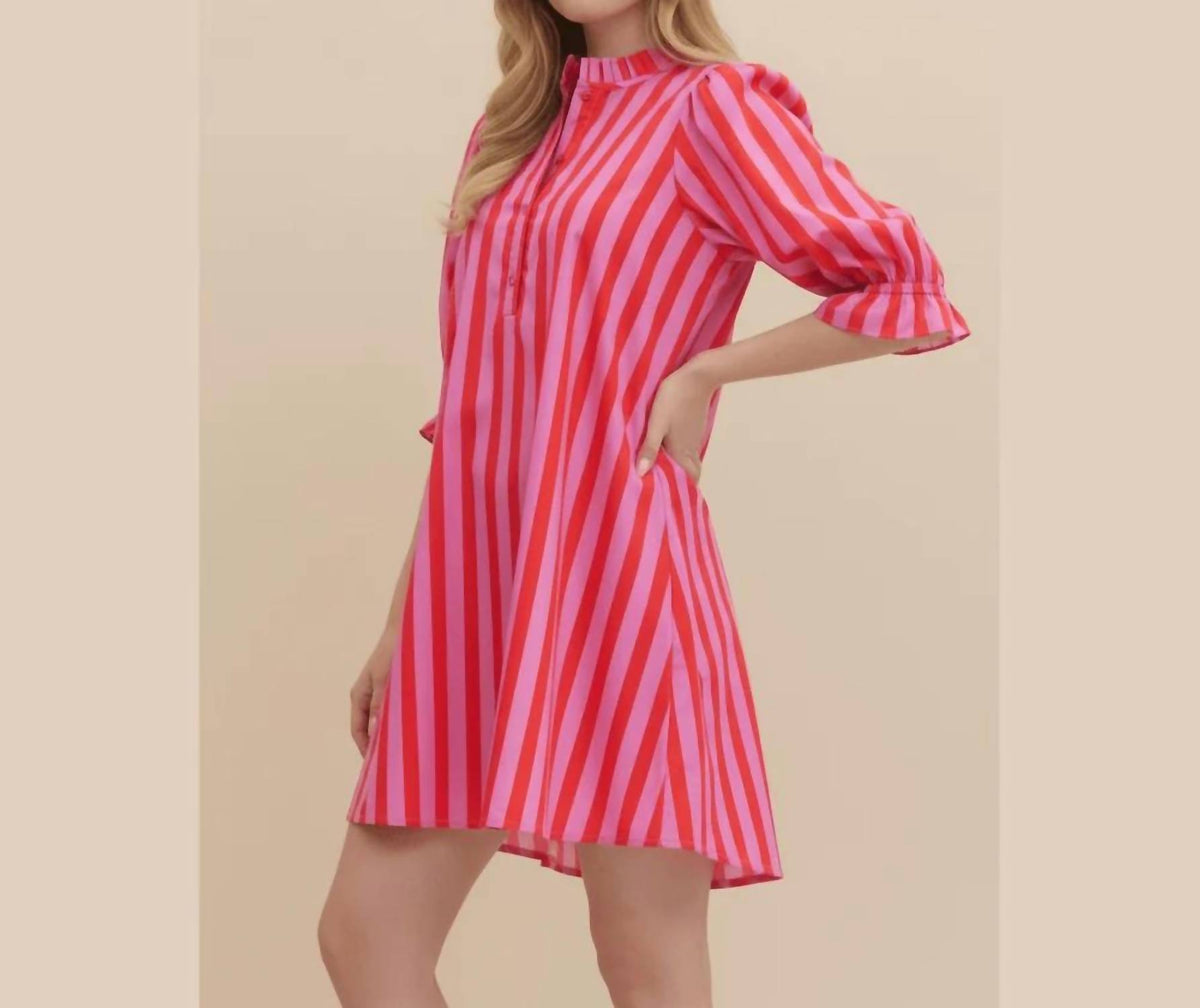 Entro - Stripe Mini Dress